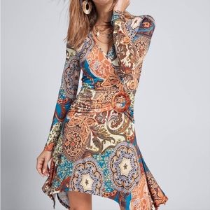 Printed Handkerchief Dress